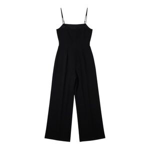 BCBG Generation Black Wide Leg Jumpsuit 25” Side Slit Size 6